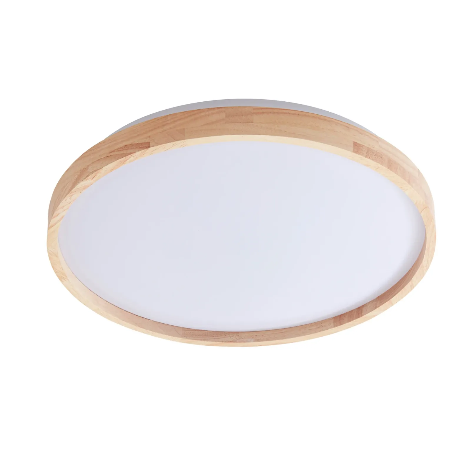 Plafón Lindby Smart LED Mirren madera Ø49,5cm CCT Tuya