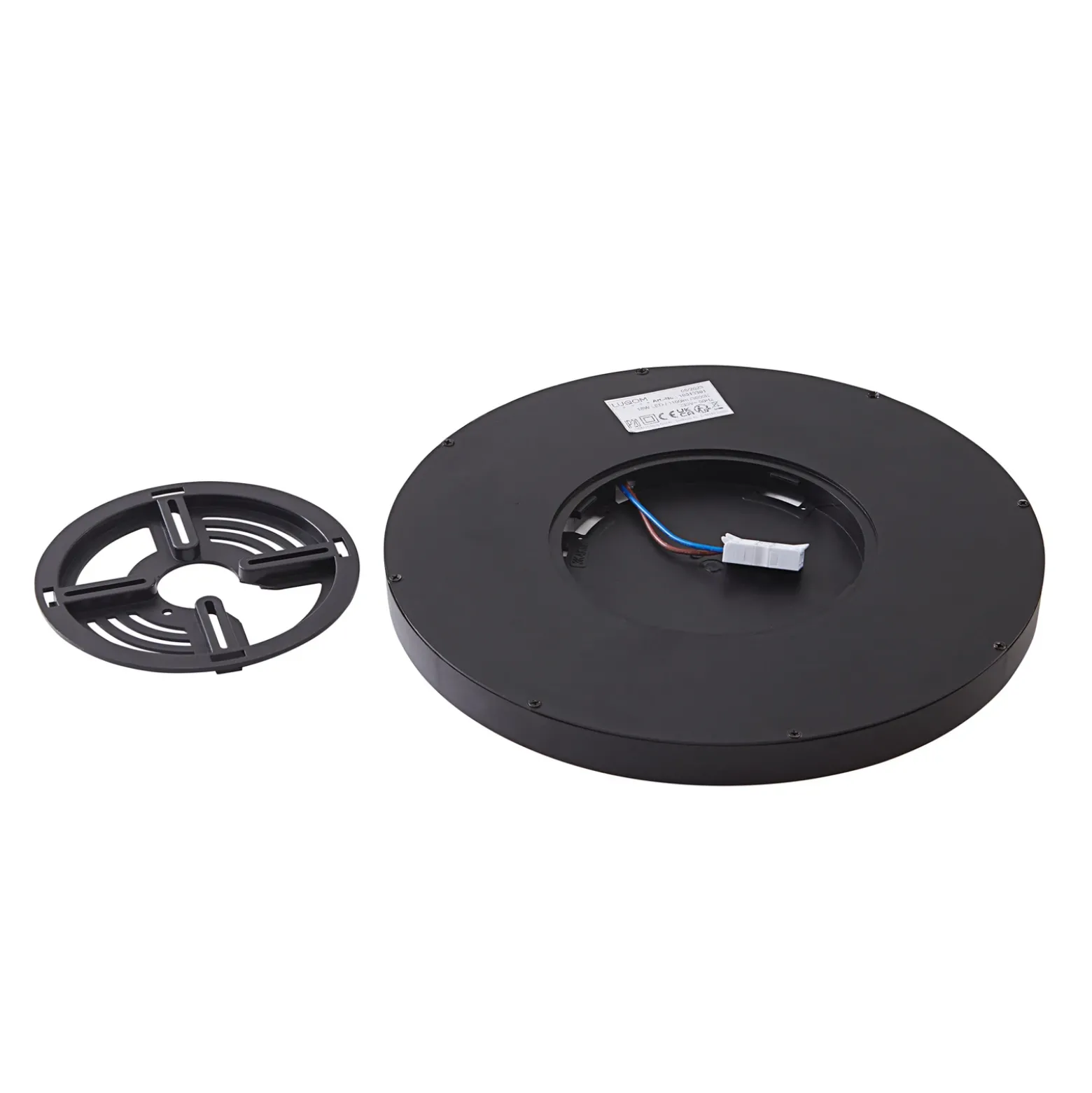 Plafón Lindby Smart LED Pravin, Ø 30 cm, CCT, negro