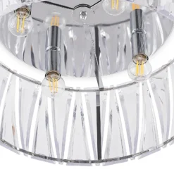 Plafón Lindby Sofia, transparente, acrílico, Ø 46cm