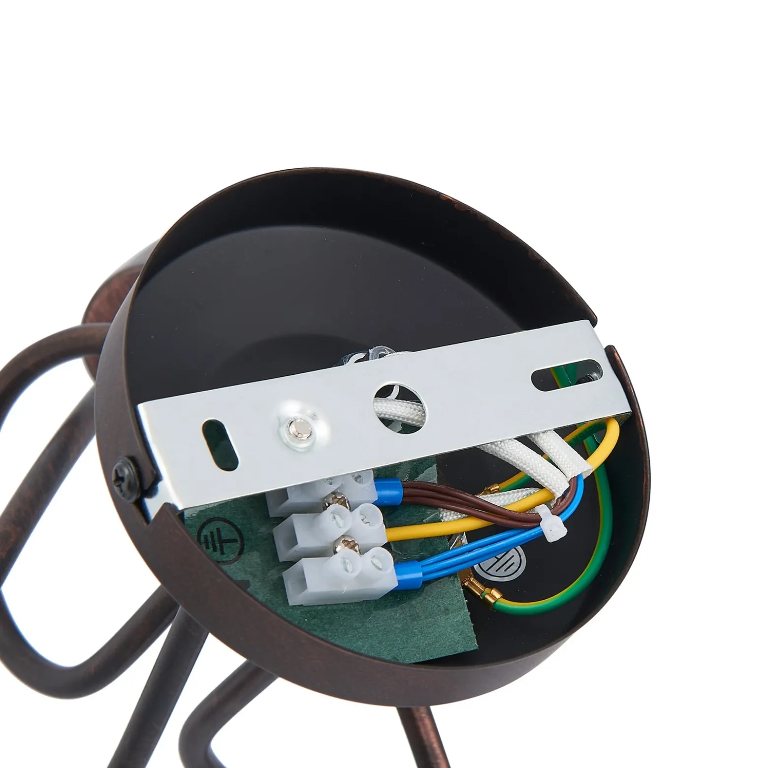 Plafón Lindby Solm, óxido, hierro, 3 luces