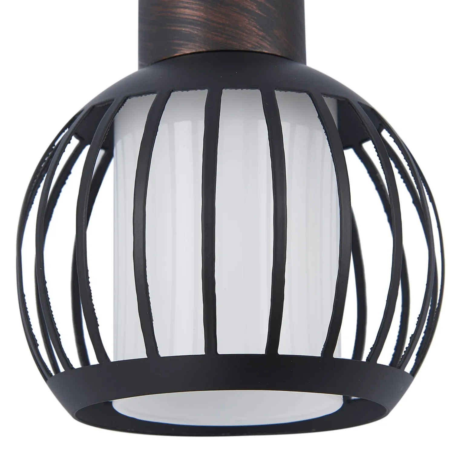 Plafón Lindby Solm, óxido, hierro, 3 luces