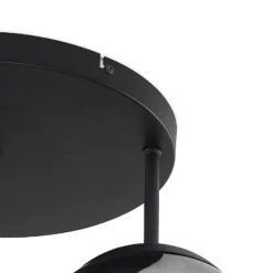 Plafón Lindby Teeja, ahumado, 3 luces, Ø47cm, cristal, E27