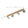 Plafón Lindby Thorin, 67 cm, 4 luces, blanco, madera, E14