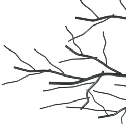 Plafón Lindby Vetki, Ø 60 cm, negro, 1 luz, metal