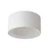 Plafón Lindby Virelle, blanca, textil, Ø 40 cm, E27