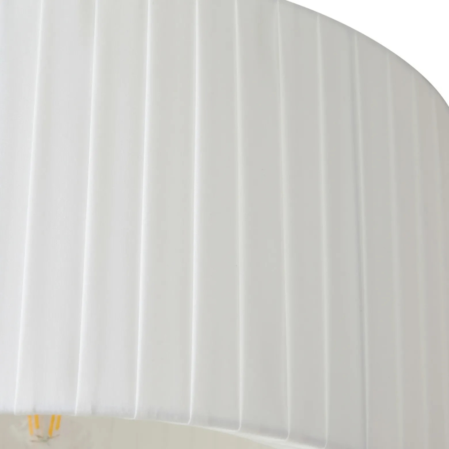 Plafón Lindby Virelle, blanca, textil, Ø 40 cm, E27