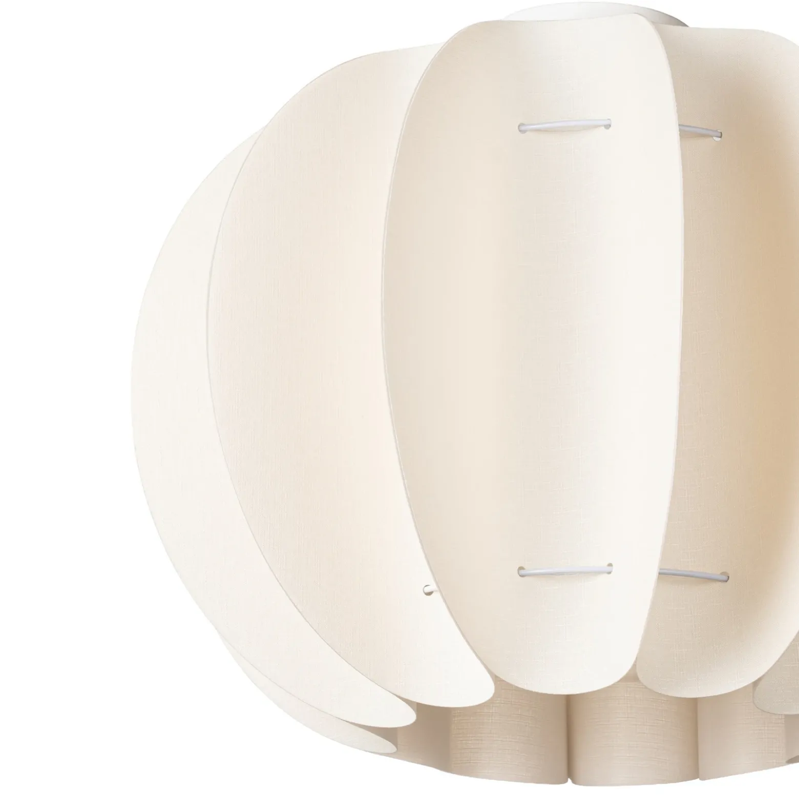 Plafón Lindby Winslow, blanco crema, Ø 50 cm, E27
