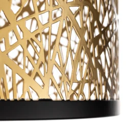 Plafón Lindby Yonah, dorado, metal, Ø 40 cm, E27