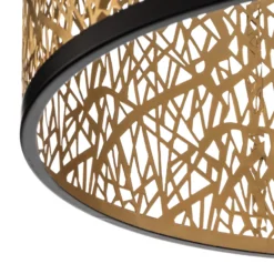 Plafón Lindby Yonah, dorado, metal, Ø 40 cm, E27
