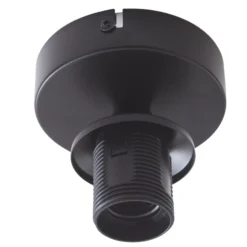 Plafón Lindby Zehra, Ø 28 cm, gris ahumado, cristal