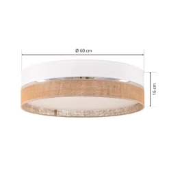 Plafón Linobianco, Ø 60 cm