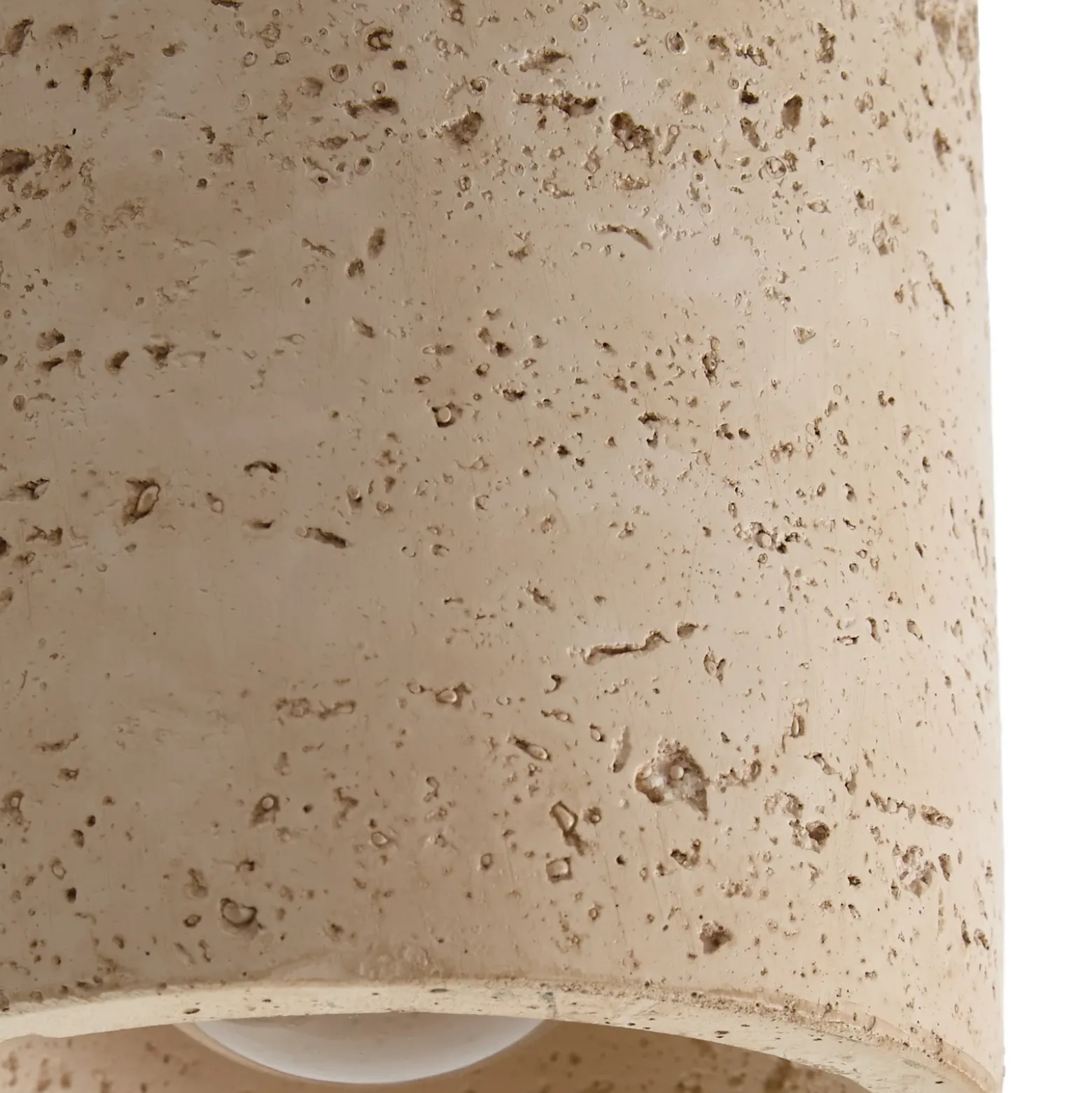 Plafón Lucande Carlotta, Ø 12 cm, beige, hormigón, E27