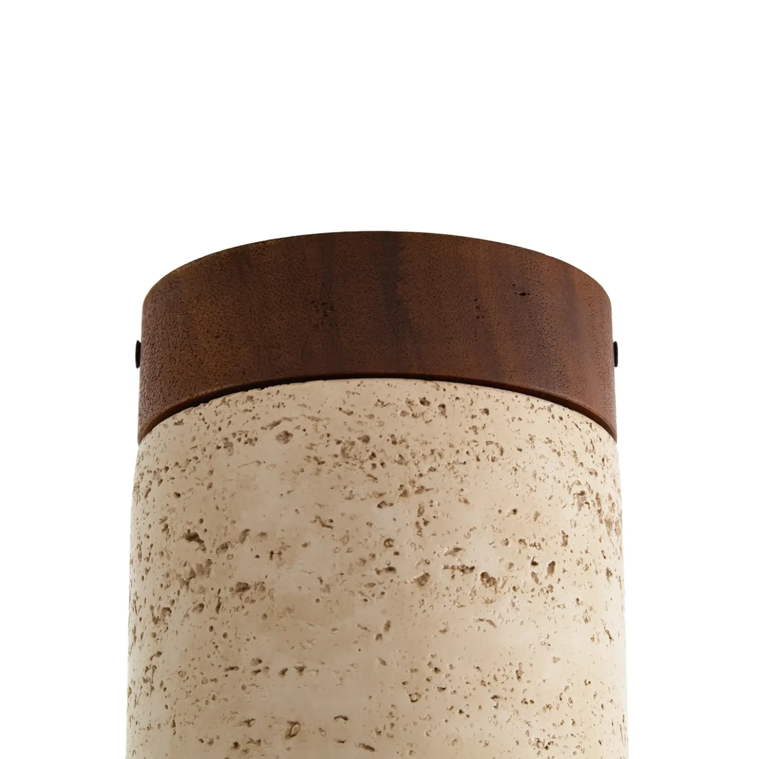 Plafón Lucande Carlotta, Ø 12 cm, beige, hormigón, E27