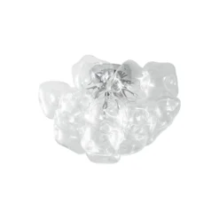Plafón Lucande Diborah, transparente, Ø 49 cm, cristal, G9