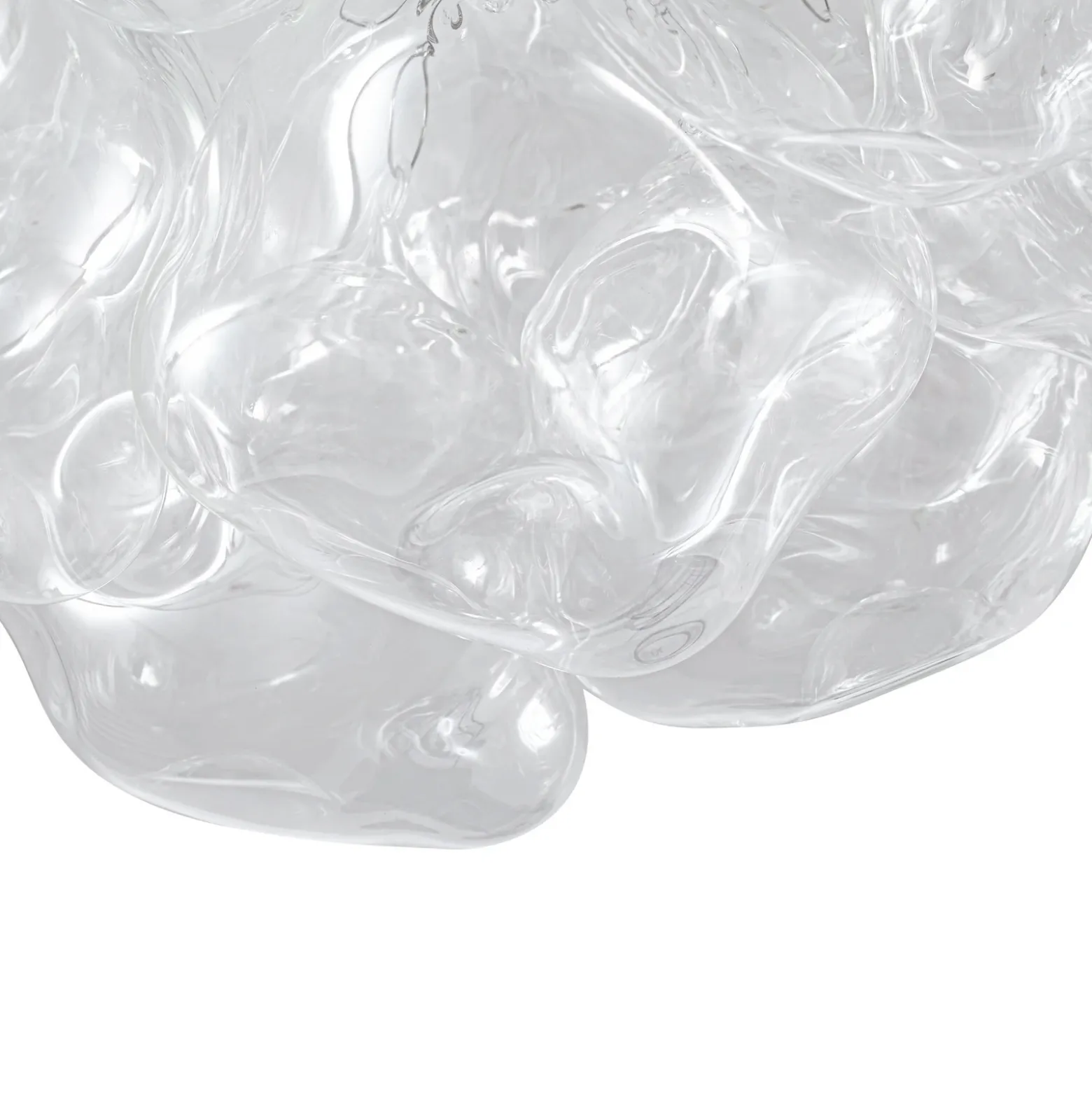 Plafón Lucande Diborah, transparente, Ø 49 cm, cristal, G9