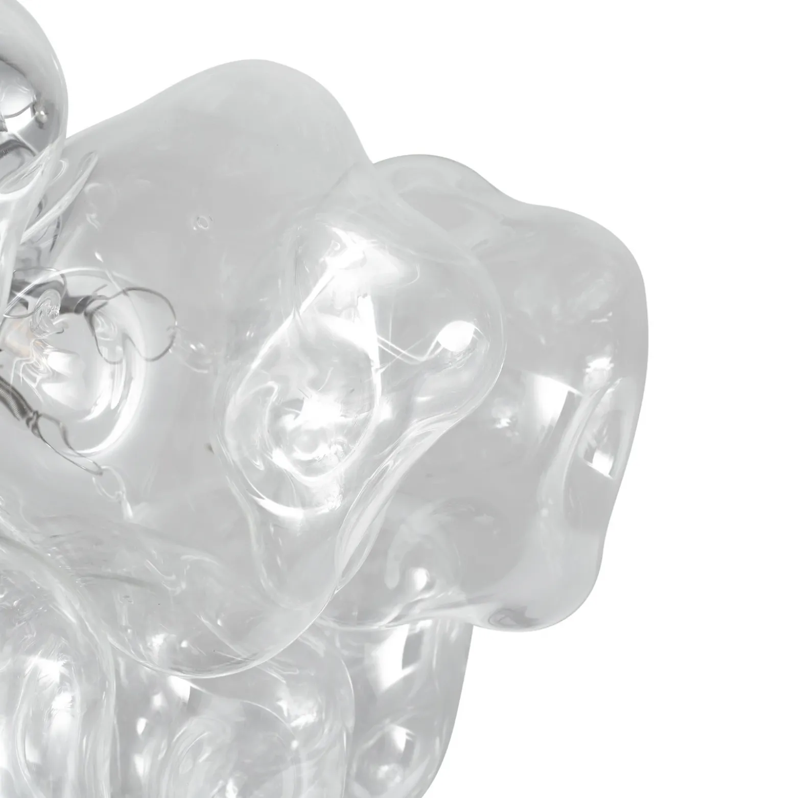 Plafón Lucande Diborah, transparente, Ø 49 cm, cristal, G9