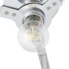 Plafón Lucande Meritt, cromada/transparente, Ø 40 cm, cristal
