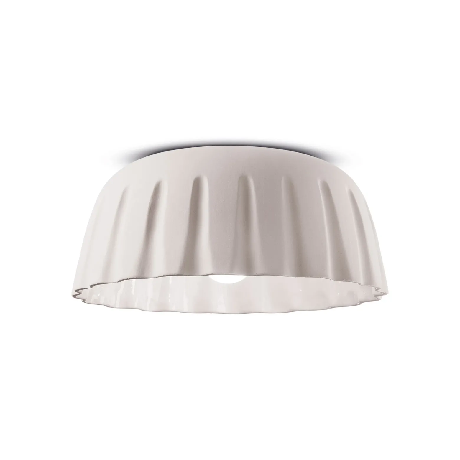 Plafón Madame Gres de cerámica, altura 17 cm, blanco