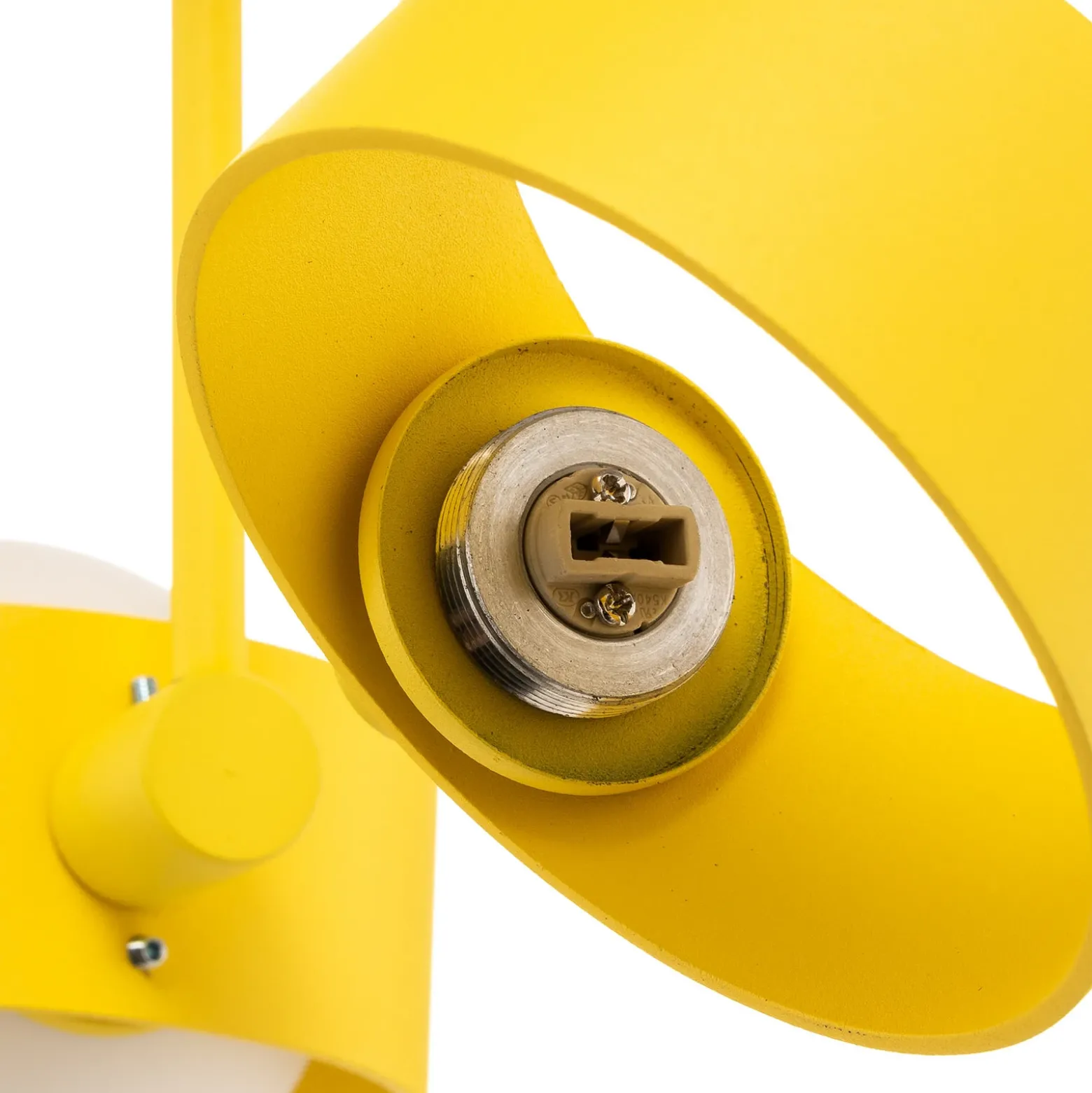 Plafón Mado de acero, amarillo, 2 luces