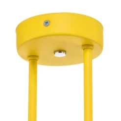 Plafón Mado de acero, amarillo, 2 luces