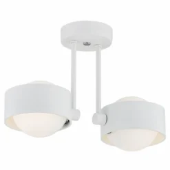 Plafón Mado de acero, blanco, 2 luces