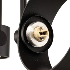 Plafón Mado de acero, negro, 2 luces