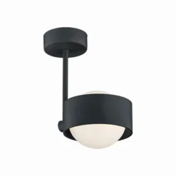 Plafón Mado de acero, negro, 1 luz