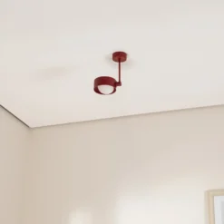Plafón Mado, 1 luz, rojo