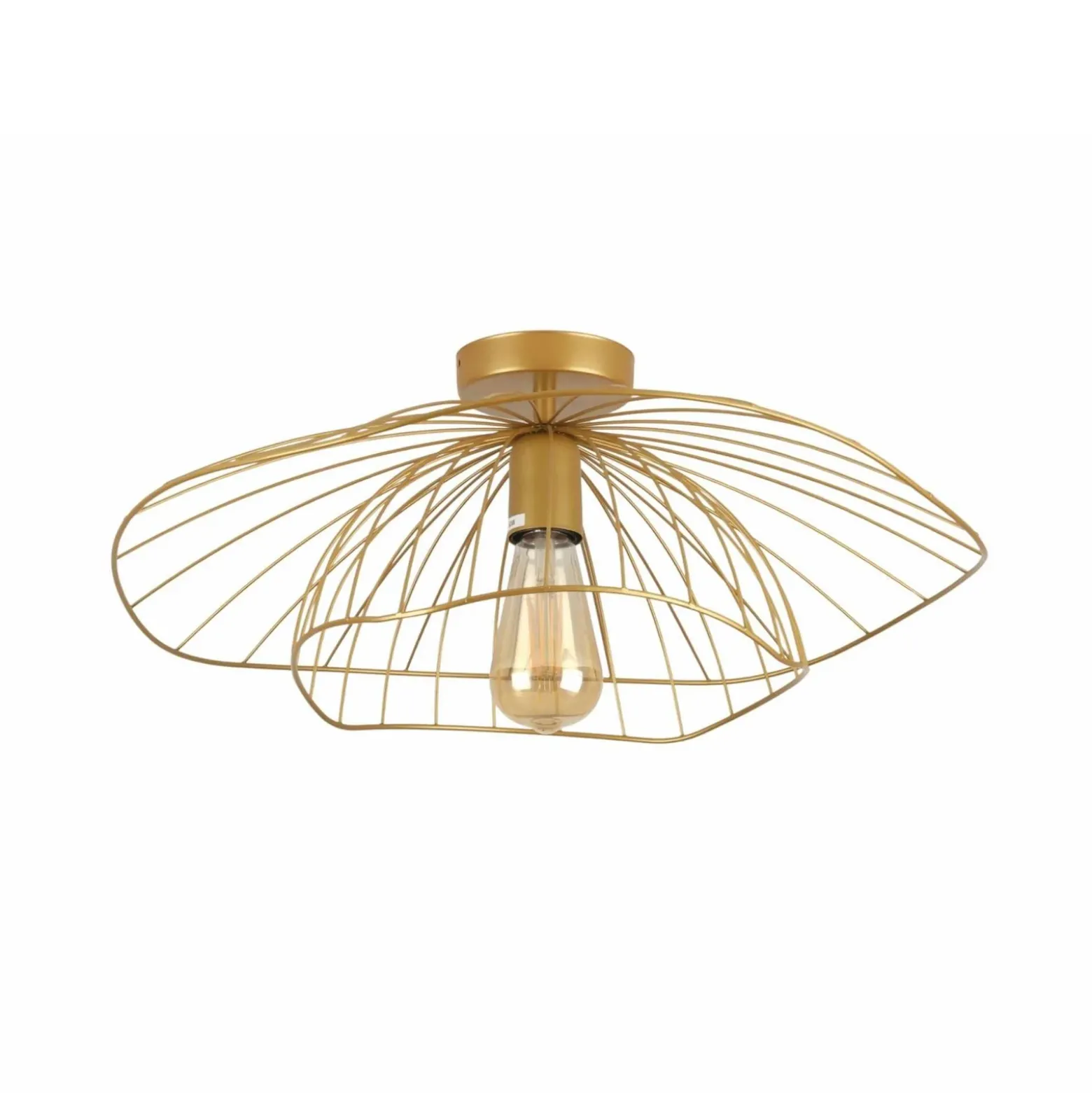Plafón Mantar, color dorado, Ø 52 cm, metal, E27