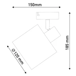 Plafón Maron, 1 luz, tejido, beige