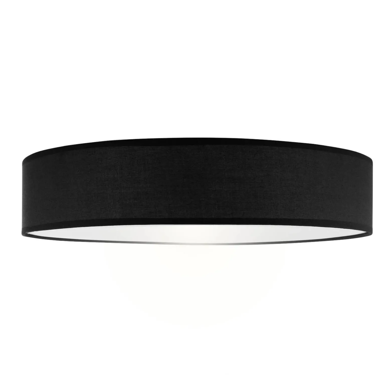 Plafón Mia, negro, Ø 60 cm