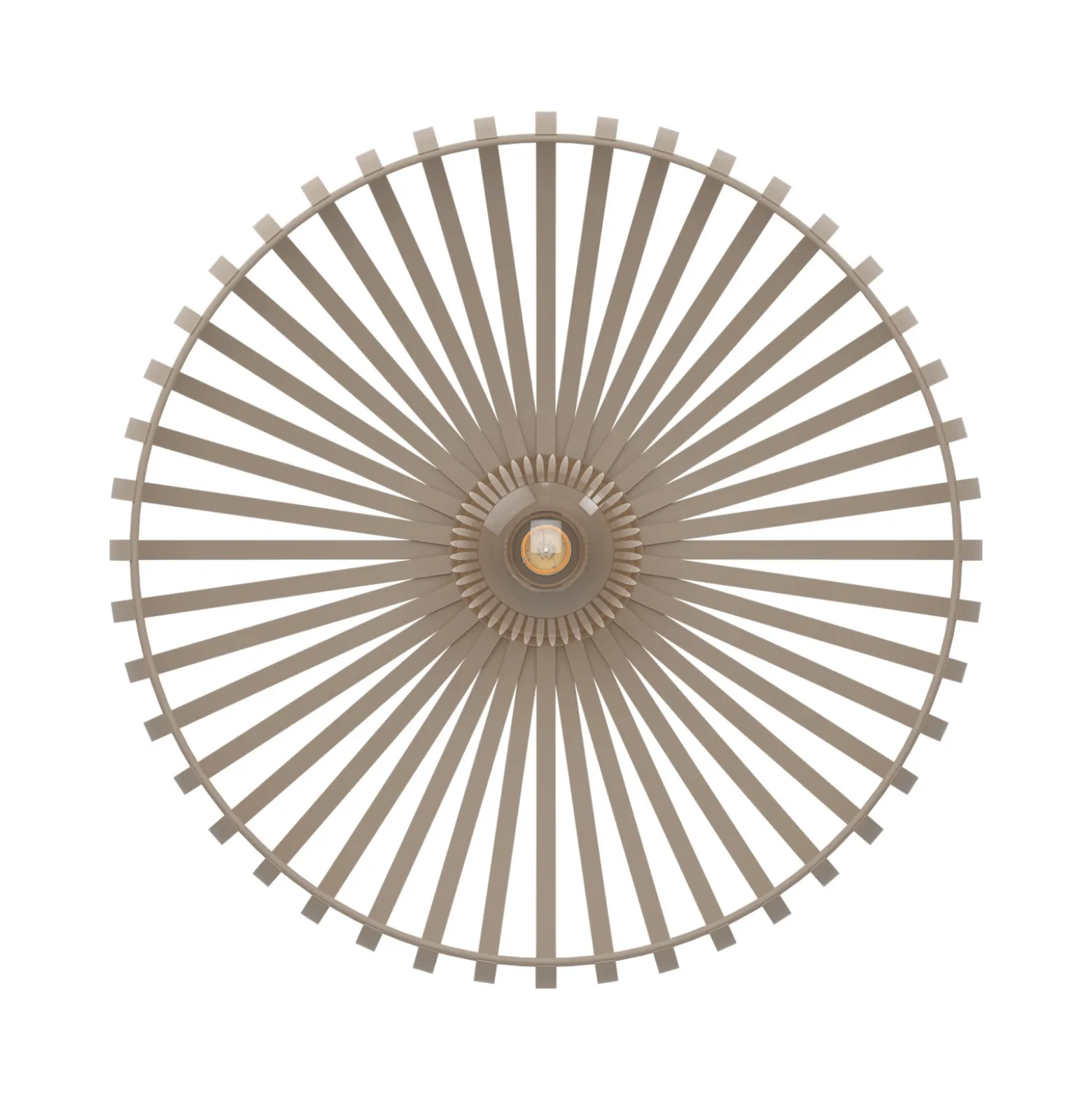 Plafón Mogano 3, beige, Ø 43 cm, metal, E27