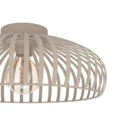 Plafón Mogano 3, beige, Ø 43 cm, metal, E27