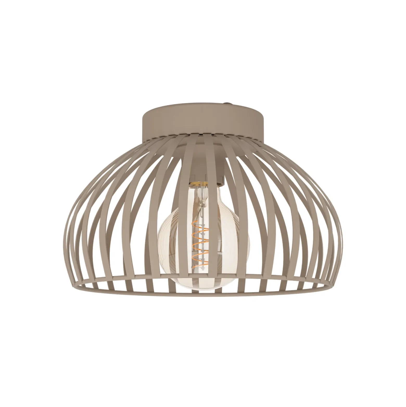 Plafón Mogano 3, beige, Ø 28 cm, metal, E27
