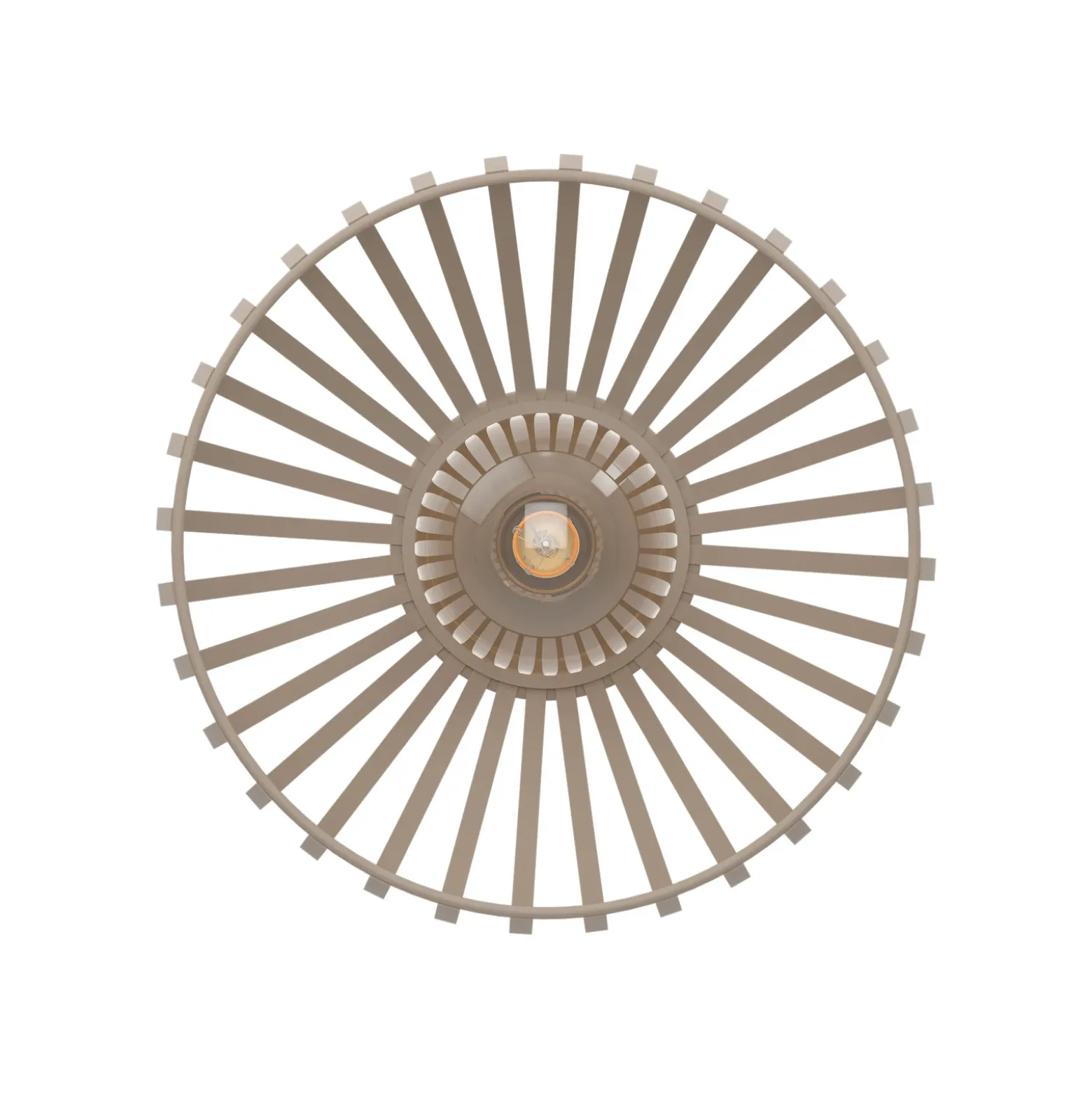 Plafón Mogano 3, beige, Ø 28 cm, metal, E27