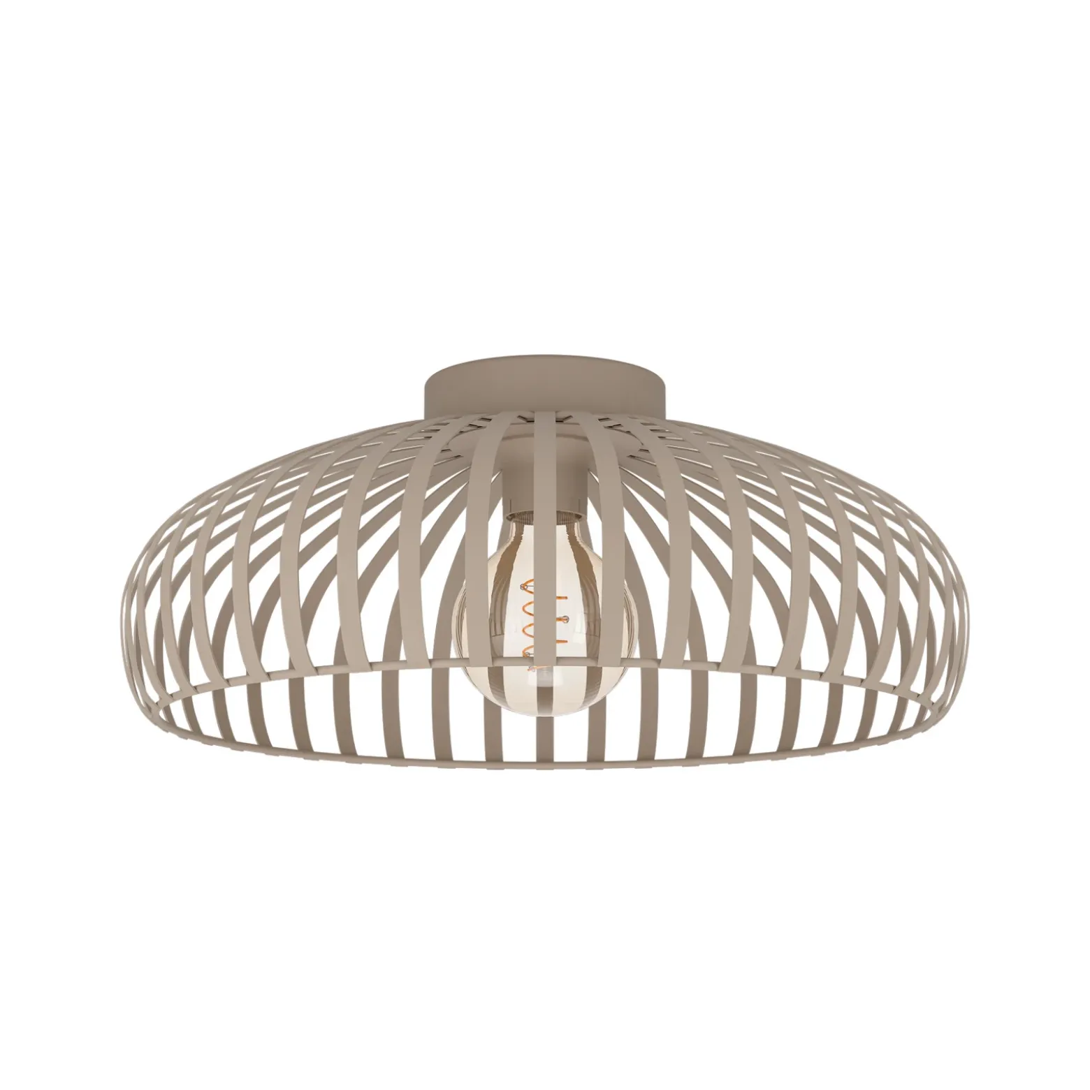 Plafón Mogano 3, beige, Ø 43 cm, metal, E27