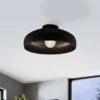 Plafón Mogano, Ø 40 cm, negro, acero