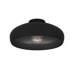 Plafón Mogano, Ø 40 cm, negro, acero