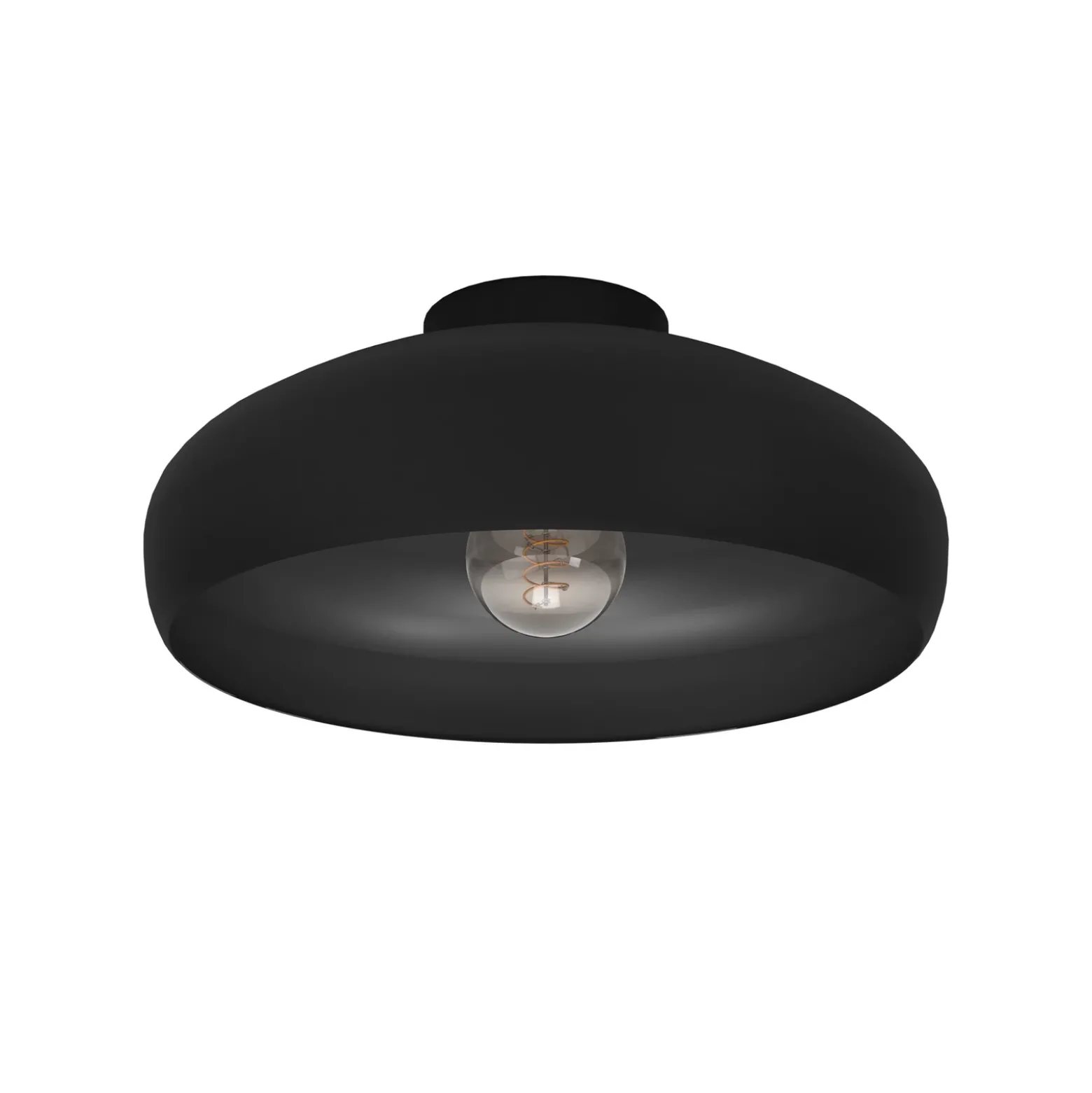 Plafón Mogano, Ø 40 cm, negro, acero