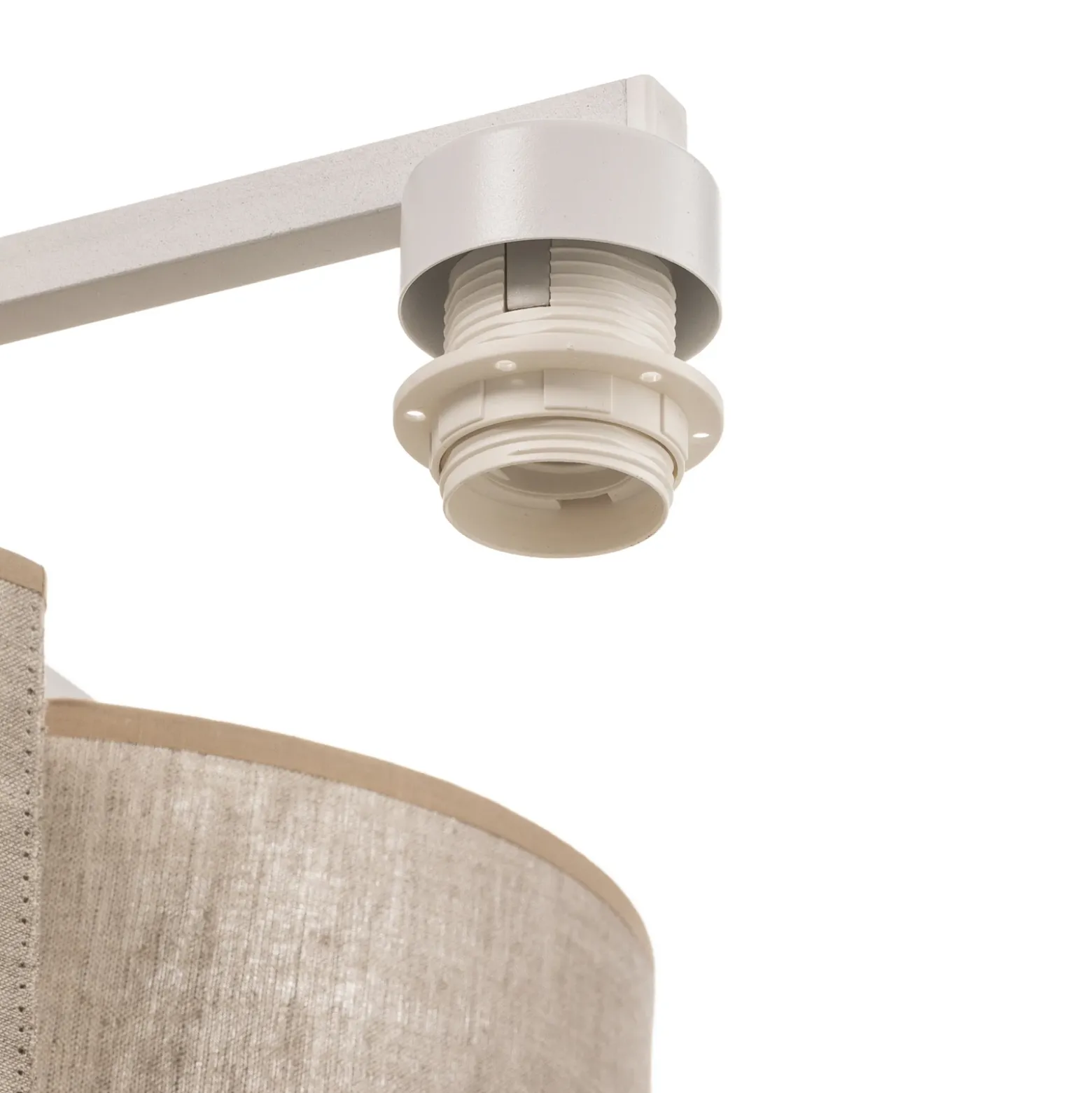 Plafón Mona Nature, 3 luces, lino natural
