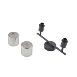 Plafón Netty de Lindby, 4 luces, gris, cristal
