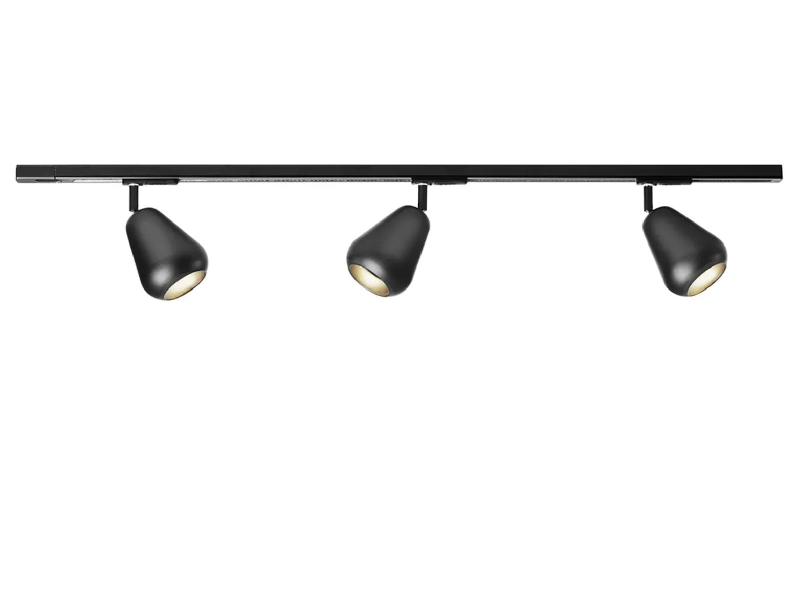 Plafón Nuura Anoli Foco Track 3 negra, metal