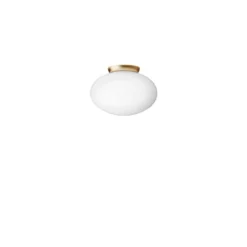 Plafón Nuura Rizzatto 301, Ø 30 cm, color latón/ópalo