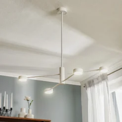 Plafón Orbit IV, blanco, 4 luces