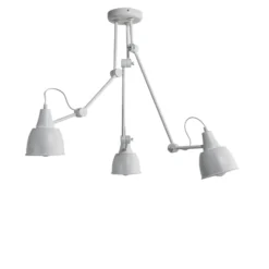Plafón 814, orientable, de 3 luces, blanco