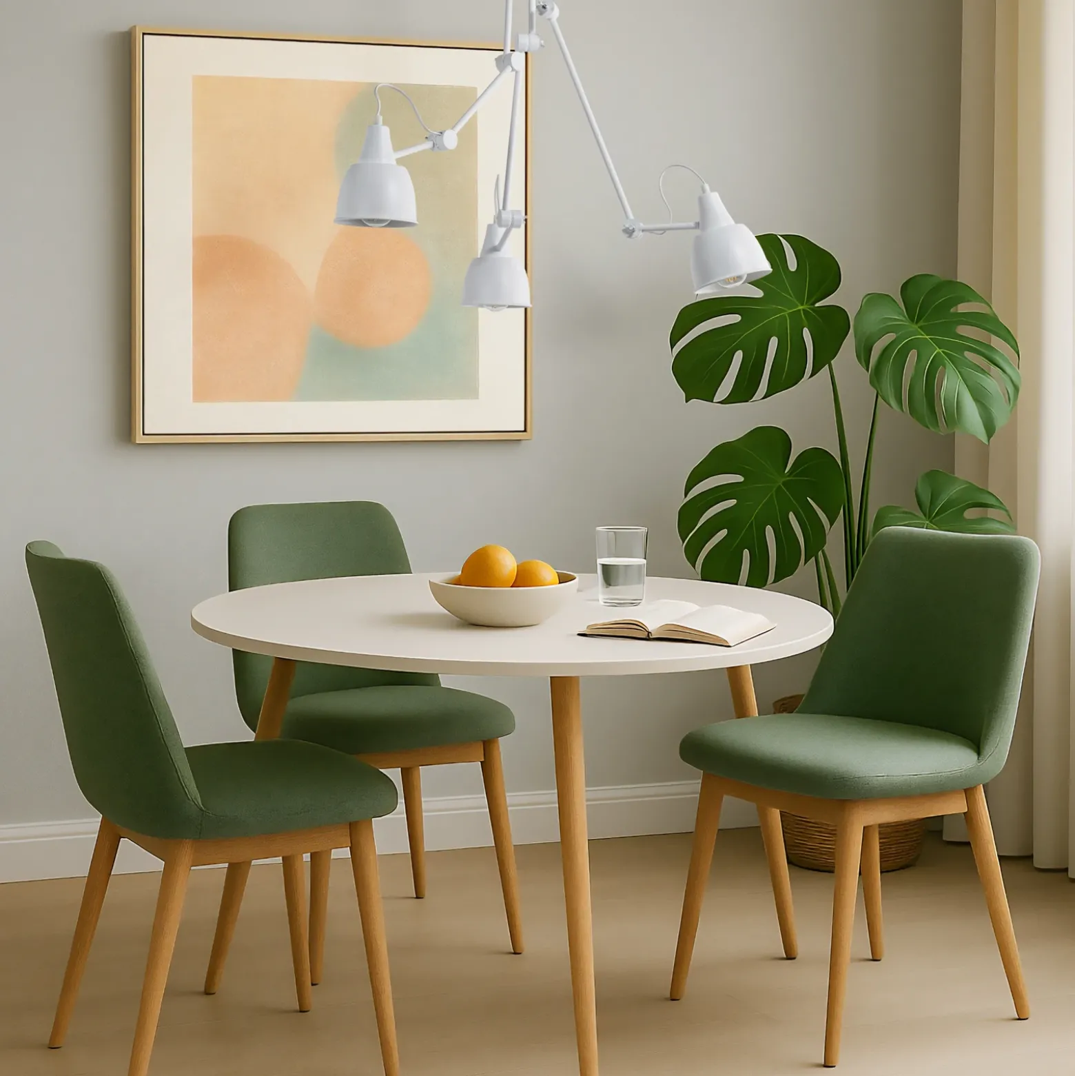 Plafón 814, orientable, de 3 luces, blanco