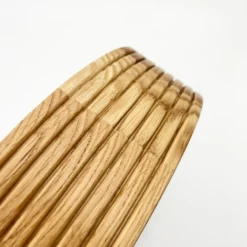 Plafón Oro, madera de roble/cristal, Ø 38 cm, E27
