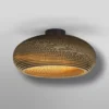 Plafón OSRAM DROP, marrón, Ø 40 cm, cartón ondulado, E27