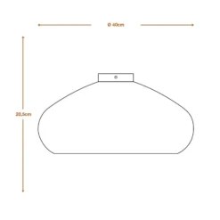 Plafón OSRAM DROP, marrón, Ø 40 cm, cartón ondulado, E27