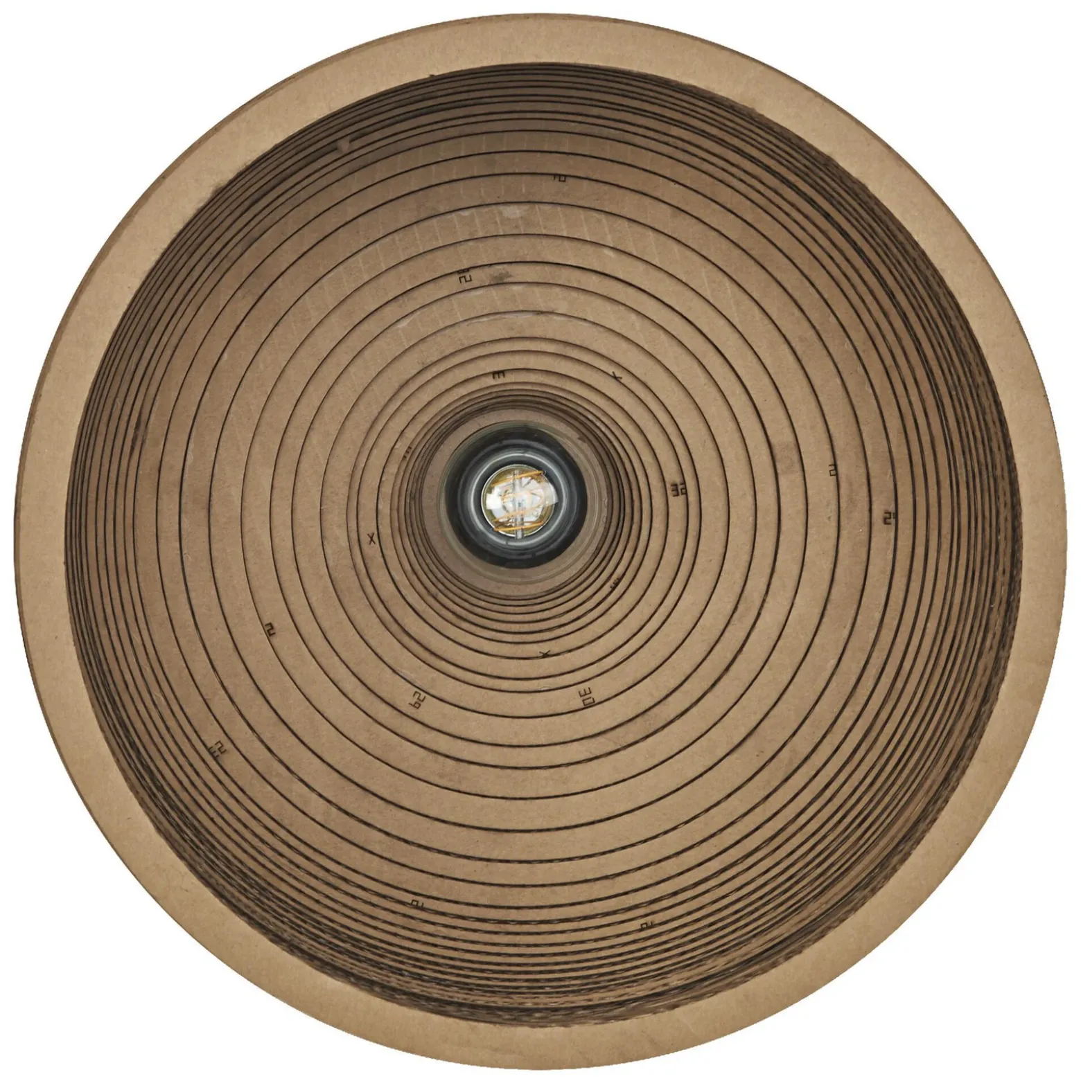 Plafón OSRAM HAT, marrón, Ø 36 cm, cartón ondulado, E27